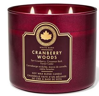 cranberry woods 3 wick candle